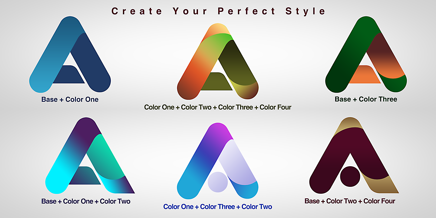 Xova Layered COLOR THREE Font preview